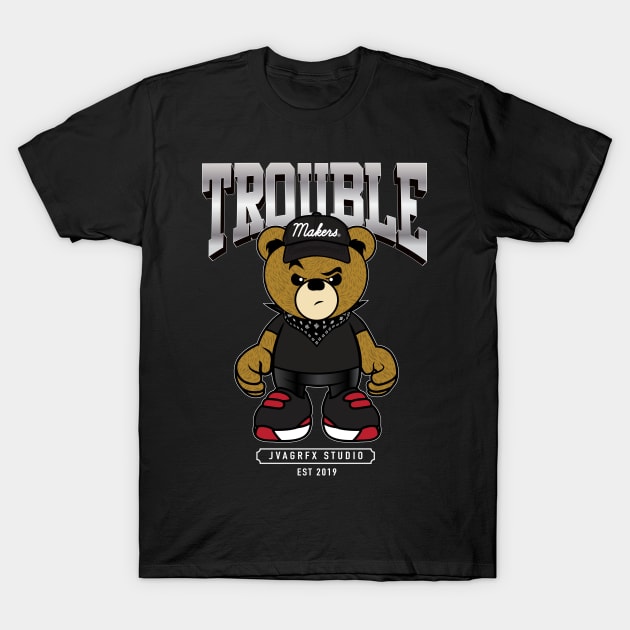 troublemaker teddy T-Shirt by janvimar